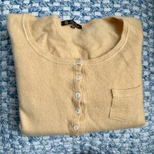 Loro Piana 100% Cashmere Women’s Crew Neck Sweater - Yellow - IT 48 / US 12